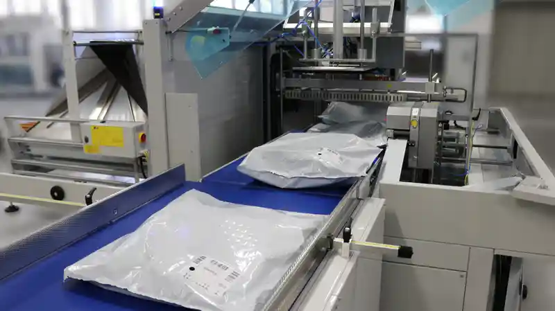 Упаковка курьерских пакетов и посылок в полиэтиленовую (ПЭ) пленку на Smipack HS 700